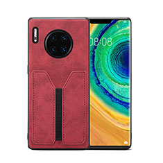 Soft Luxury Leather Snap On Case Cover R02 for Huawei Mate 30 5G Red