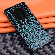 Soft Luxury Leather Snap On Case Cover R02 for Huawei Mate 40 RS Blue