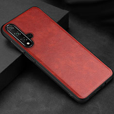 Soft Luxury Leather Snap On Case Cover R02 for Huawei Nova 5T Red