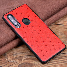 Soft Luxury Leather Snap On Case Cover R02 for Huawei P Smart+ Plus (2019) Red
