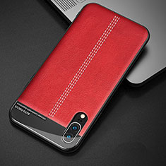 Soft Luxury Leather Snap On Case Cover R02 for Huawei P20 Red