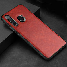 Soft Luxury Leather Snap On Case Cover R02 for Huawei P30 Lite New Edition Red