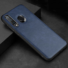 Soft Luxury Leather Snap On Case Cover R02 for Huawei P30 Lite XL Blue