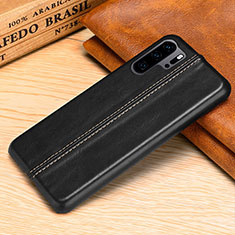 Soft Luxury Leather Snap On Case Cover R02 for Huawei P30 Pro Black