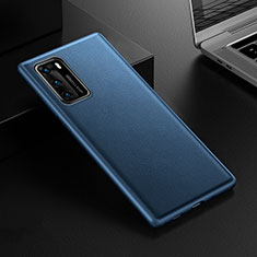 Soft Luxury Leather Snap On Case Cover R02 for Huawei P40 Blue