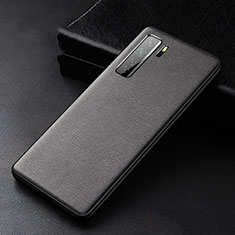 Soft Luxury Leather Snap On Case Cover R02 for Huawei P40 Lite 5G Black
