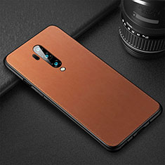 Soft Luxury Leather Snap On Case Cover R02 for OnePlus 7T Pro Orange