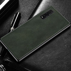 Soft Luxury Leather Snap On Case Cover R02 for Oppo Find X2 Gray