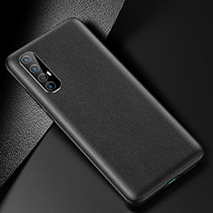Soft Luxury Leather Snap On Case Cover R02 for Oppo Find X2 Neo Black