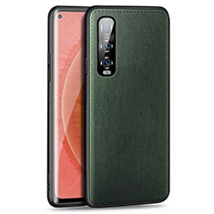 Soft Luxury Leather Snap On Case Cover R02 for Oppo Find X2 Pro Green
