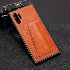 Soft Luxury Leather Snap On Case Cover R02 for Samsung Galaxy Note 10 Plus Orange