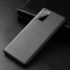 Soft Luxury Leather Snap On Case Cover R02 for Samsung Galaxy S20 5G Black