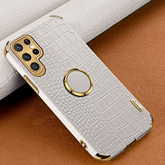 Soft Luxury Leather Snap On Case Cover R02 for Samsung Galaxy S23 Ultra 5G White