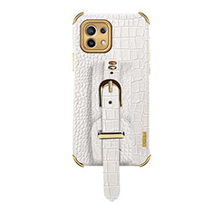 Soft Luxury Leather Snap On Case Cover R02 for Xiaomi Mi 11 Lite 5G NE White