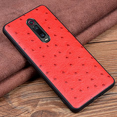 Soft Luxury Leather Snap On Case Cover R02 for Xiaomi Mi 9T Pro Red