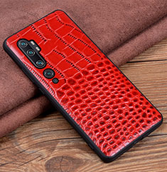 Soft Luxury Leather Snap On Case Cover R02 for Xiaomi Mi Note 10 Pro Red