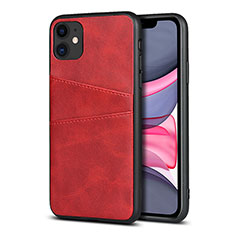 Soft Luxury Leather Snap On Case Cover R03 for Apple iPhone 11 Red