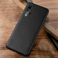 Soft Luxury Leather Snap On Case Cover R03 for Huawei Honor 20 Black