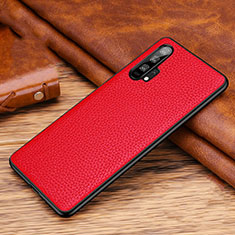Soft Luxury Leather Snap On Case Cover R03 for Huawei Honor 20 Pro Red