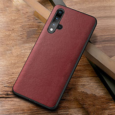 Soft Luxury Leather Snap On Case Cover R03 for Huawei Honor 20 Red