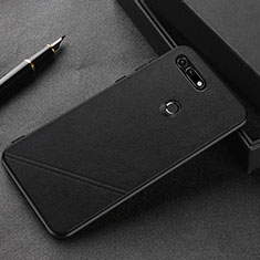 Soft Luxury Leather Snap On Case Cover R03 for Huawei Honor View 20 Black