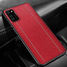 Soft Luxury Leather Snap On Case Cover R03 for Huawei Honor View 30 Pro 5G Red