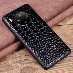 Soft Luxury Leather Snap On Case Cover R03 for Huawei Mate 30 Black