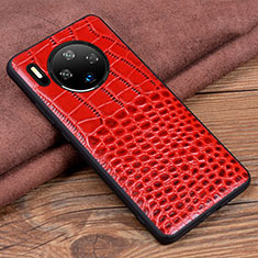 Soft Luxury Leather Snap On Case Cover R03 for Huawei Mate 30 Pro Red