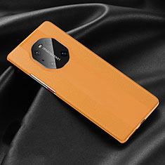 Soft Luxury Leather Snap On Case Cover R03 for Huawei Mate 40E Pro 4G Orange