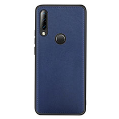 Soft Luxury Leather Snap On Case Cover R03 for Huawei Nova 4e Blue