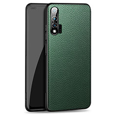 Soft Luxury Leather Snap On Case Cover R03 for Huawei Nova 6 5G Green