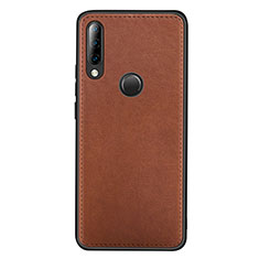 Soft Luxury Leather Snap On Case Cover R03 for Huawei P30 Lite New Edition Brown