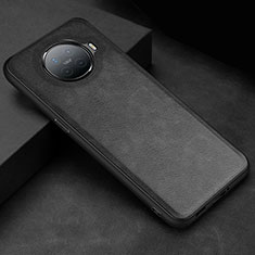 Soft Luxury Leather Snap On Case Cover R03 for Oppo Ace2 Black