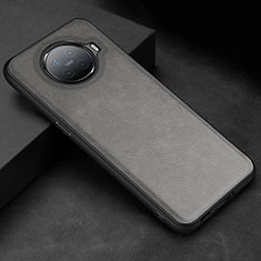 Soft Luxury Leather Snap On Case Cover R03 for Oppo Ace2 Gray