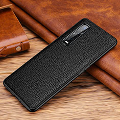 Soft Luxury Leather Snap On Case Cover R03 for Oppo Find X2 Pro Black