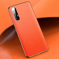 Soft Luxury Leather Snap On Case Cover R03 for Oppo Reno3 Pro Orange