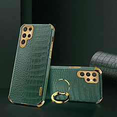 Soft Luxury Leather Snap On Case Cover R03 for Samsung Galaxy S23 Ultra 5G Green
