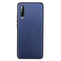 Soft Luxury Leather Snap On Case Cover R03 for Xiaomi Mi A3 Blue