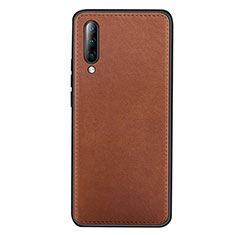 Soft Luxury Leather Snap On Case Cover R03 for Xiaomi Mi A3 Brown
