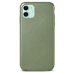 Soft Luxury Leather Snap On Case Cover R04 for Apple iPhone 11 Green