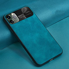 Soft Luxury Leather Snap On Case Cover R04 for Apple iPhone 11 Pro Blue