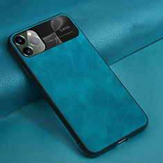 Soft Luxury Leather Snap On Case Cover R04 for Apple iPhone 11 Pro Max Blue