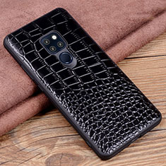 Soft Luxury Leather Snap On Case Cover R04 for Huawei Mate 20 Black