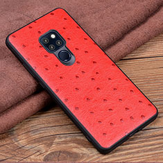 Soft Luxury Leather Snap On Case Cover R04 for Huawei Mate 20 X 5G Red
