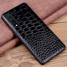 Soft Luxury Leather Snap On Case Cover R04 for Huawei Nova 5 Pro Black