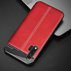 Soft Luxury Leather Snap On Case Cover R04 for Huawei Nova 6 Red