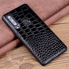 Soft Luxury Leather Snap On Case Cover R04 for Huawei P Smart+ Plus (2019) Black