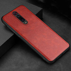 Soft Luxury Leather Snap On Case Cover R04 for Xiaomi Mi 9T Pro Red