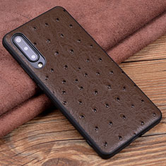 Soft Luxury Leather Snap On Case Cover R04 for Xiaomi Mi A3 Brown
