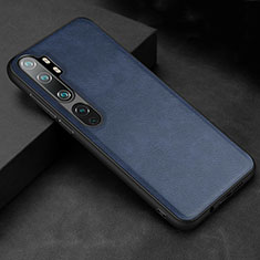 Soft Luxury Leather Snap On Case Cover R04 for Xiaomi Mi Note 10 Pro Blue